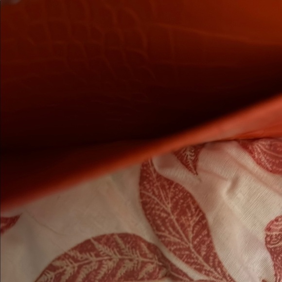 Badgley Mischka Orange Croc-Embossed Bag - Picture 5 of 10